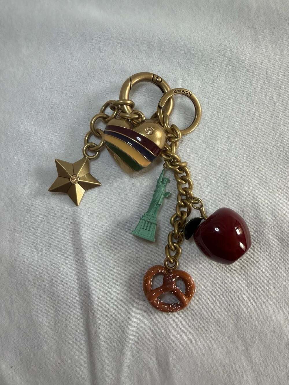 Coach New York, Heart, and Star Bag Charm